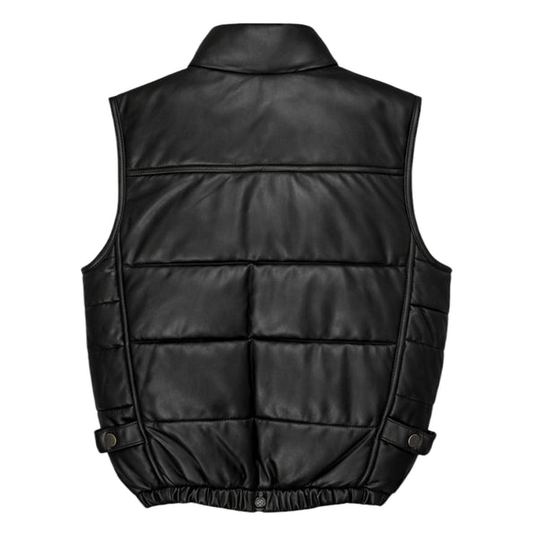 Leather Goose Bubble Vest