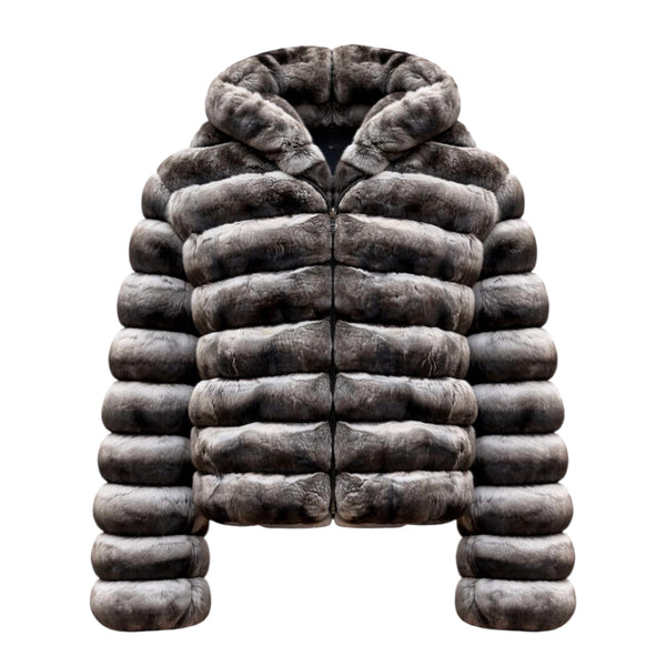 Waist Length Chinchilla with Hood
