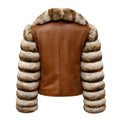 Chinchilla Coat with Leather and Collar