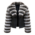 Chinchilla Coat with Leather and Collar