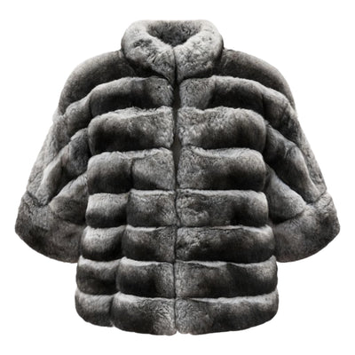 Chinchilla Cape Poncho with Sleeves