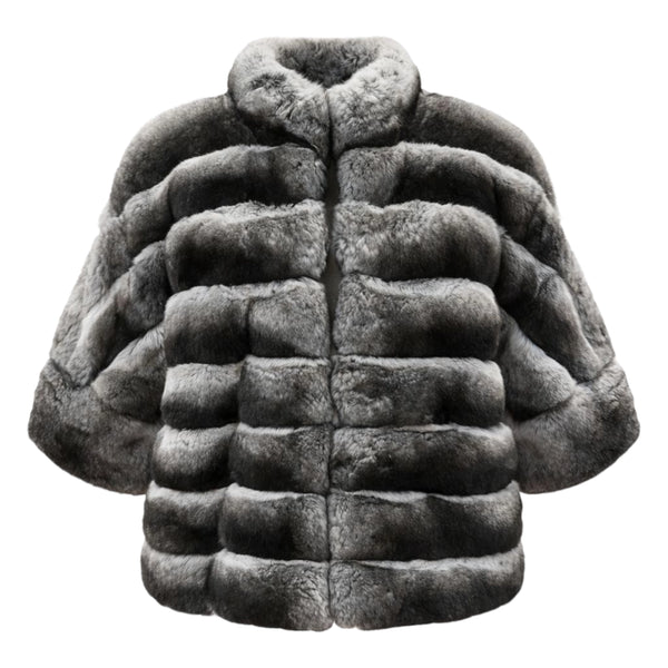 Chinchilla Cape Poncho with Sleeves