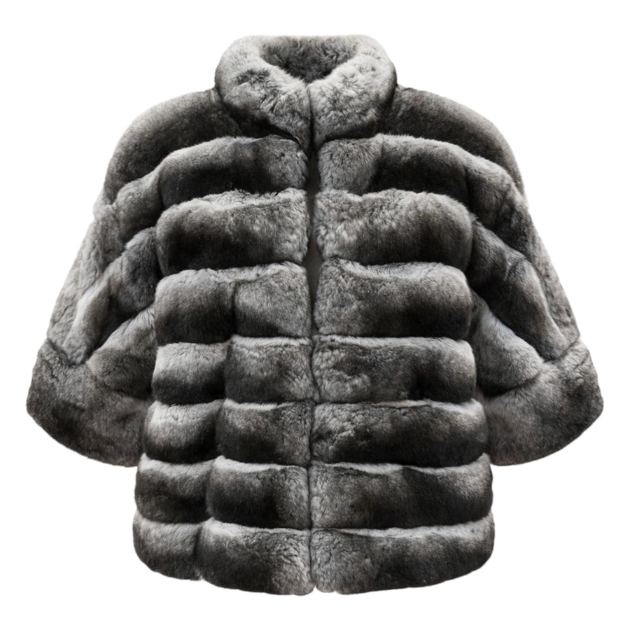 Chinchilla Cape Poncho with Sleeves