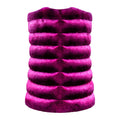 Collarless Waist Length Chinchilla Vest