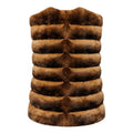 Collarless Waist Length Chinchilla Vest