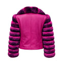 Chinchilla Coat with Leather and Collar