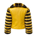 Chinchilla Coat with Leather and Collar