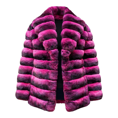 3/4 Chinchilla Coat with Full Collar