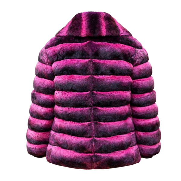 3/4 Chinchilla Coat with Full Collar