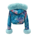 Cropped Persian Lamb Simon with Fox Collar