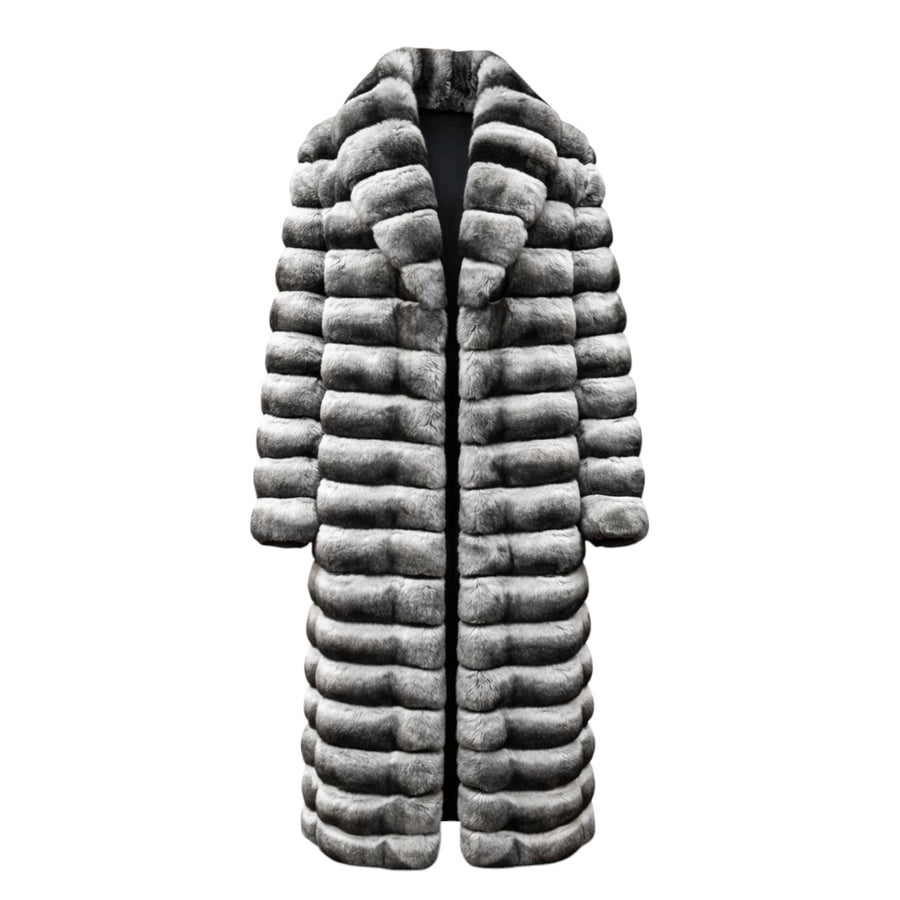 Full Length Chinchilla Coat with Collar