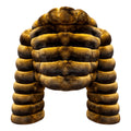 Chinchilla Cropped Bomber with Full Collar