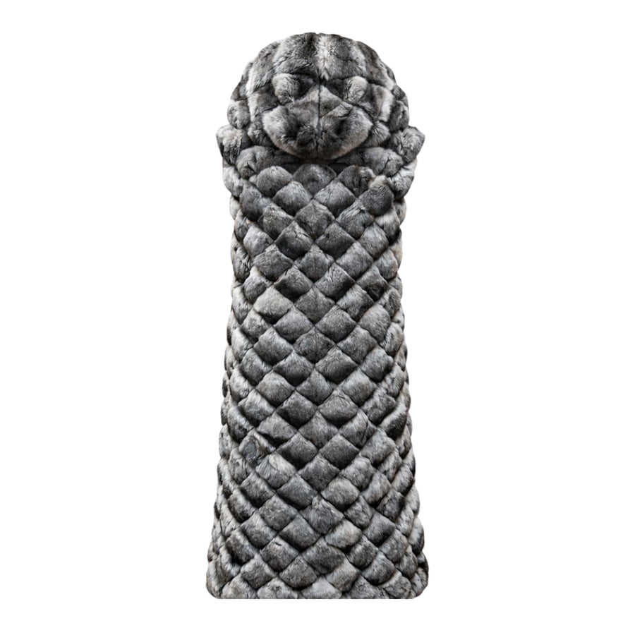 Full Length Diamond Cut Chinchilla Vest