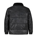 Aviator Bubble Leather Jacket