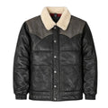 Aviator Bubble Leather Jacket