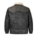 Aviator Bubble Leather Jacket