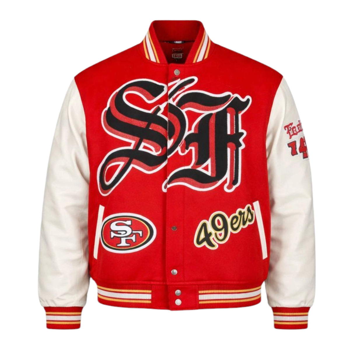 49ERS レザー ジャケット　JEFF HAMILTON ジェフハミルトン Jeff Hamilton 49ers Varsity Jacket – Daniel's Leather