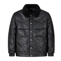 Aviator Bubble Leather Jacket