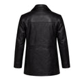 Double Breasted Leather Peacoat