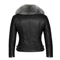 Women's Moto Jacket With Fox Collar