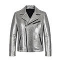 Biker Style Python Jacket