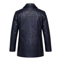 Double Breasted Leather Peacoat