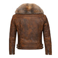 Women's Moto Jacket With Fox Collar