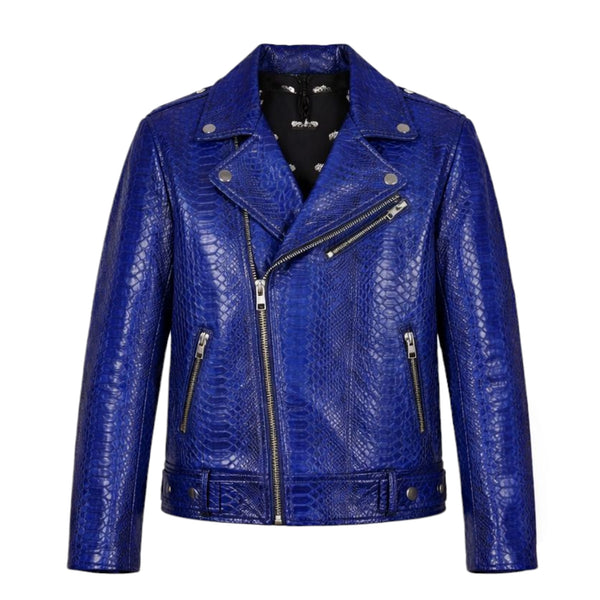 Biker Style Python Jacket