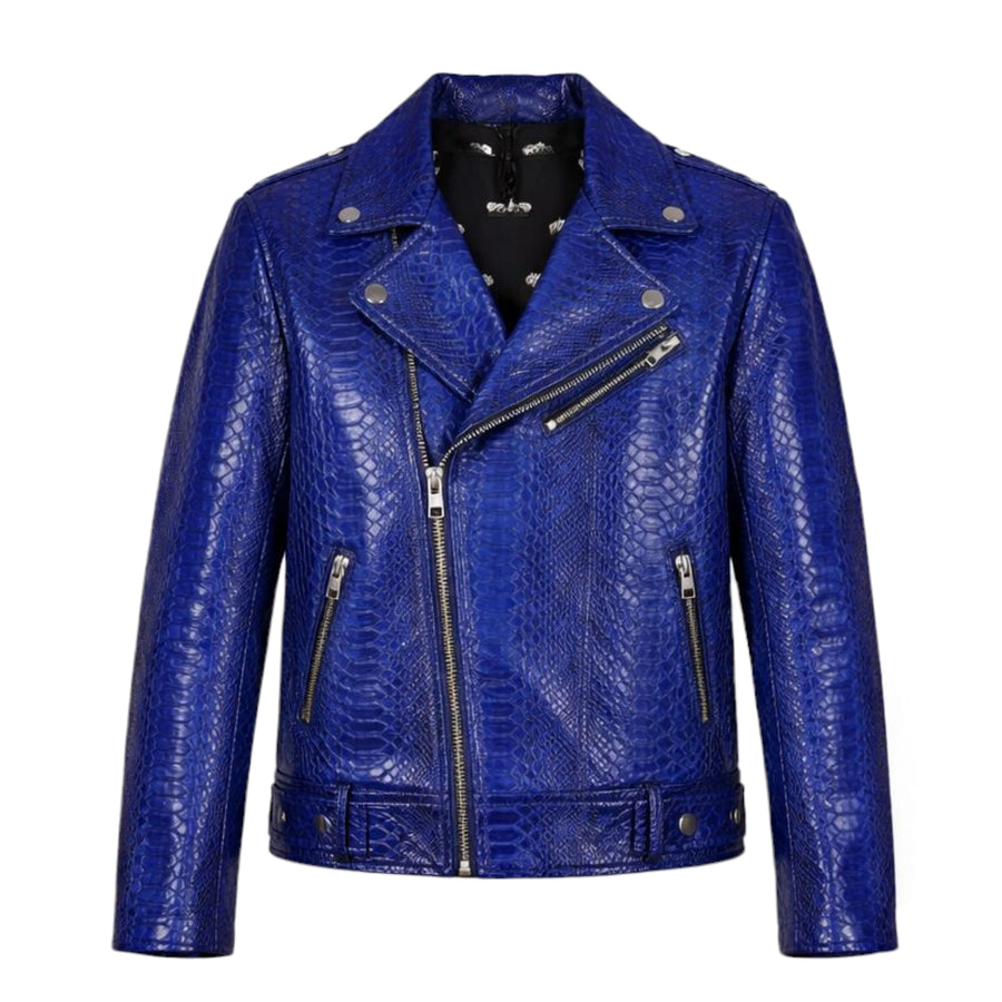 Biker Style Python Jacket