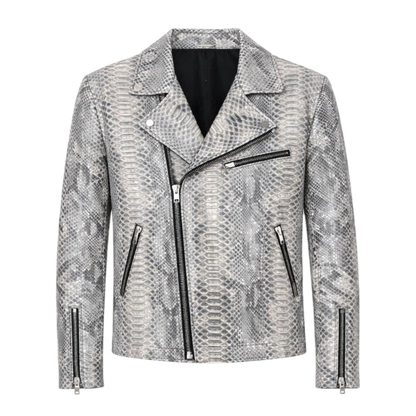 Biker Style Python Jacket