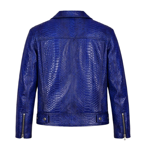 Biker Style Python Jacket