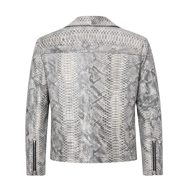 Biker Style Python Jacket