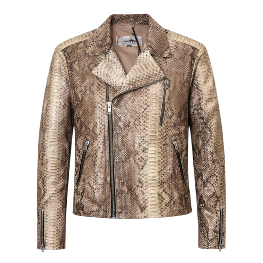 Biker Style Python Jacket