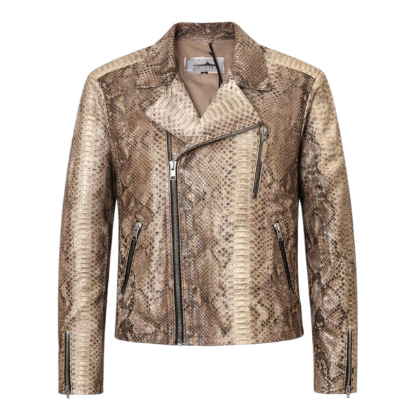 Biker Style Python Jacket