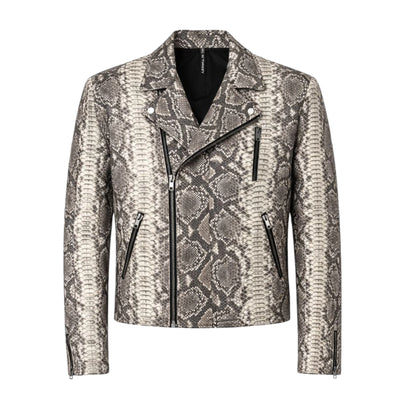Biker Style Python Jacket