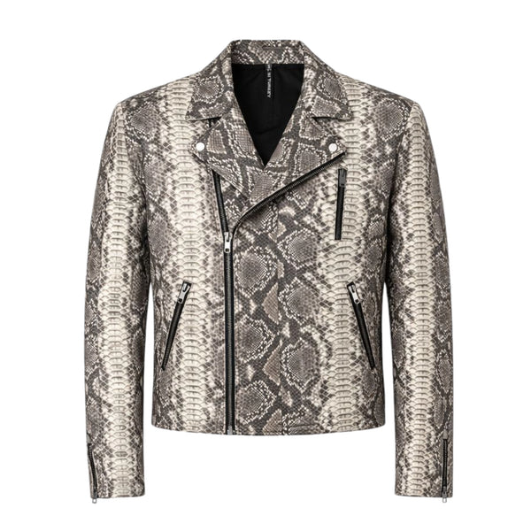 Biker Style Python Jacket