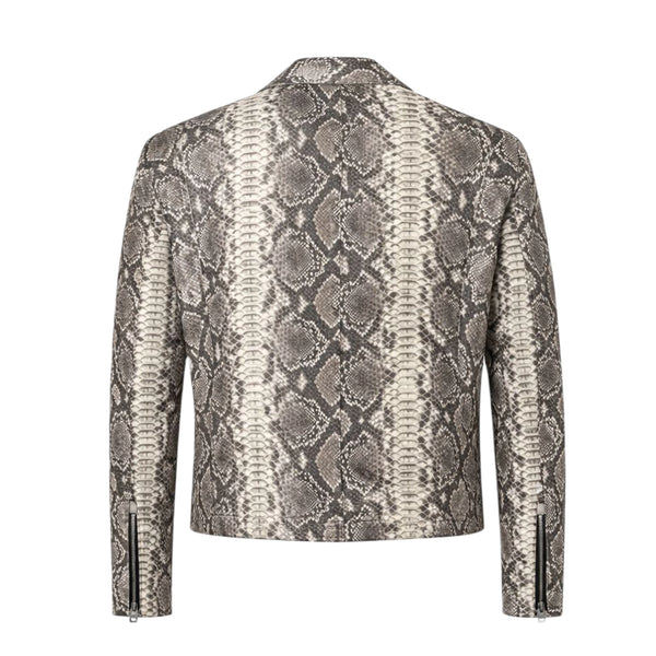 Biker Style Python Jacket
