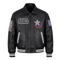 Star Varsity Leather Blinged Out