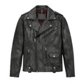 Moto Jacket with Slanted Chest Zipper