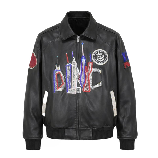 Skyline Leather Jacket Blinged Out