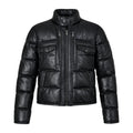 Leather Goose Bubble Jacket