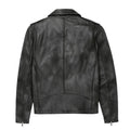 Moto Jacket with Slanted Chest Zipper