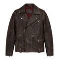 Moto Jacket with Slanted Chest Zipper