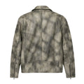Moto Jacket with Slanted Chest Zipper