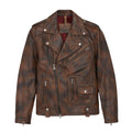 Moto Jacket with Slanted Chest Zipper