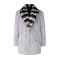 3/4 Grey Section Mink with Chinchilla Collar