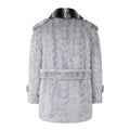 3/4 Grey Section Mink with Chinchilla Collar