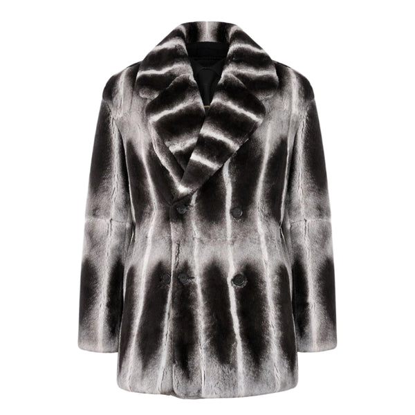 3/4 Rex Rabbit Double Breasted Coat