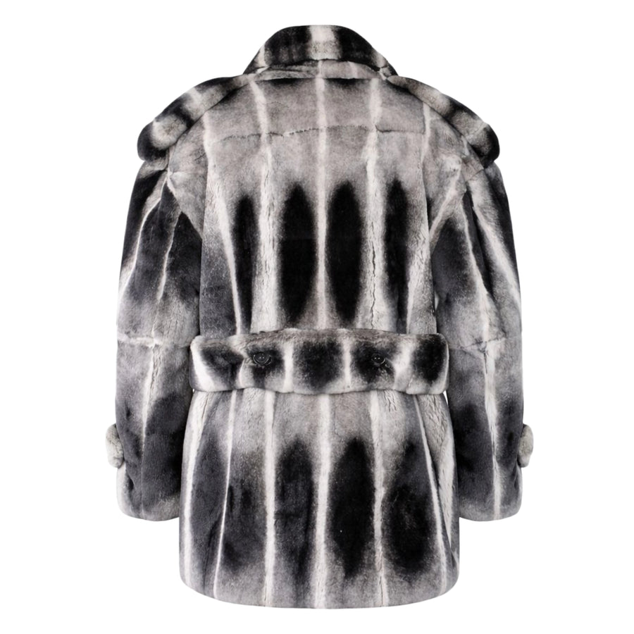 3/4 Rex Rabbit Double Breasted Coat