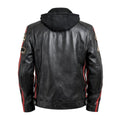 Hooded Racer Leather Jacket